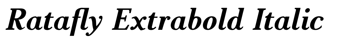Ratafly Extrabold Italic